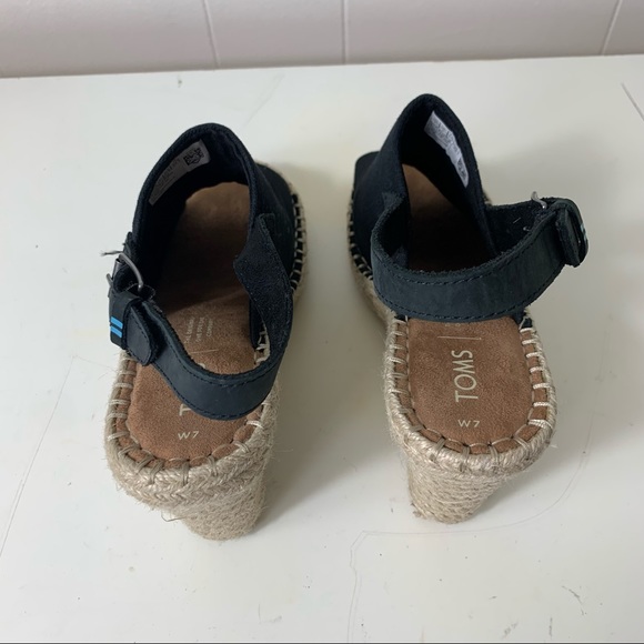 Toms black Monica wedge heel - Picture 7 of 8